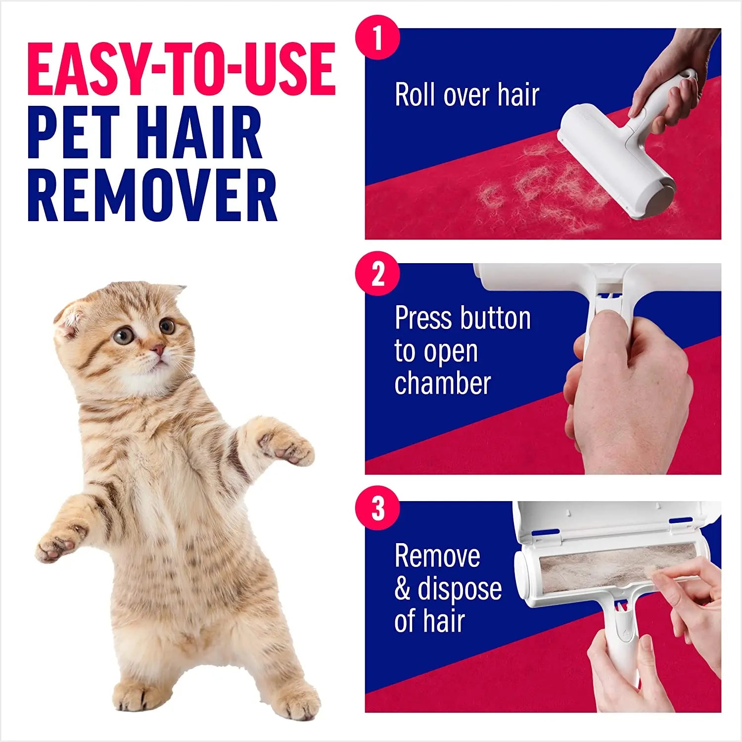 Pet hair remover roller detail 3